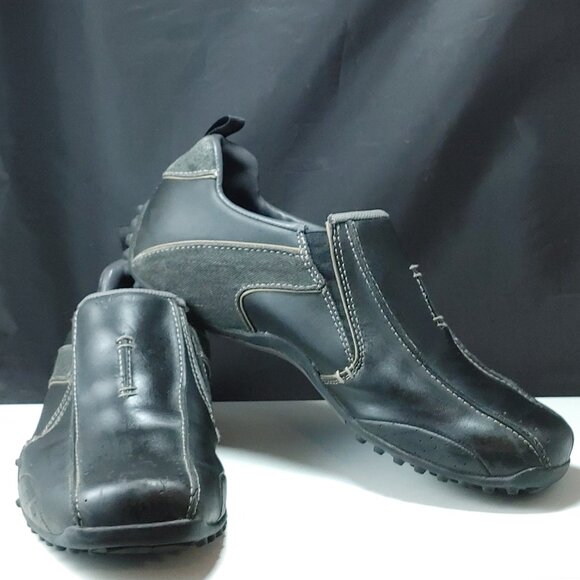 Skechers Diameter Nerves Slip-On Men's Shoes Size 9 Gray Leather Memory Foam - Picture 1 of 7